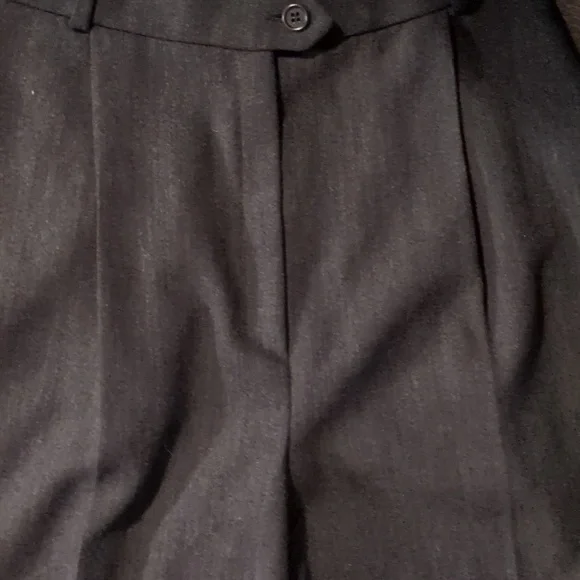 MaxMara Virgin Wool Gray Pleated Trousers Size 6 - Picture 3 of 10